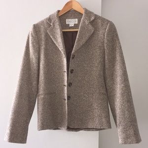 Brown and cream fleck blazer